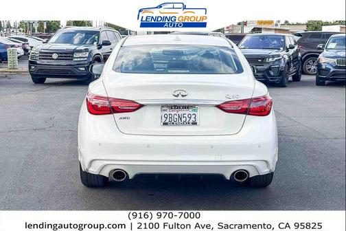 Pure White 2022 INFINITI Q50 3.0t LUXE