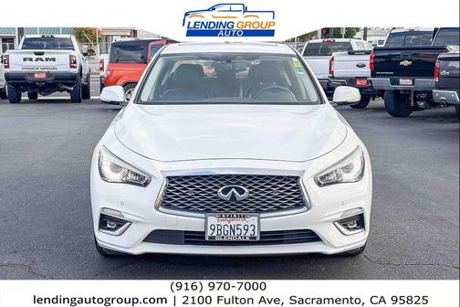 Pure White 2022 INFINITI Q50 3.0t LUXE