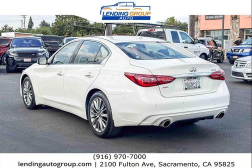 Pure White 2022 INFINITI Q50 3.0t LUXE