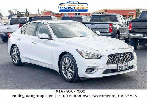 Pure White 2022 INFINITI Q50 3.0t LUXE