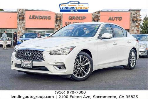 Pure White 2022 INFINITI Q50 3.0t LUXE