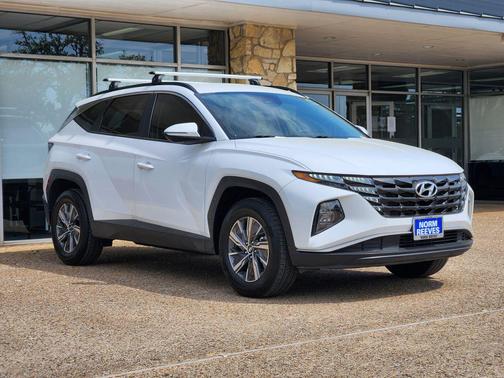 Serenity White Pearl 2023 Hyundai TUCSON Hybrid Blue