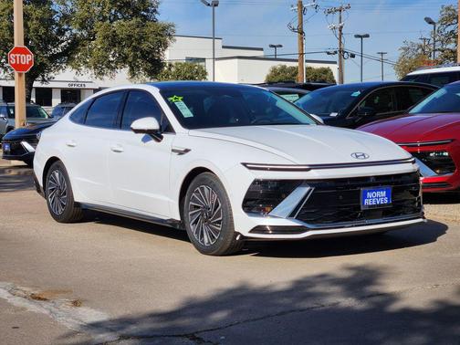 Serenity White 2025 Hyundai SONATA Hybrid Limited