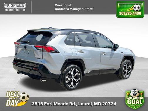 Silver Sky Metallic/Midnight Black Metallic 2023 Toyota RAV4 Prime XSE