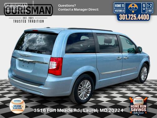 Crystal Blue Pearlcoat 2016 Chrysler Town & Country Touring-L