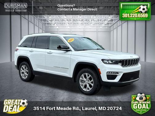 Bright White Clearcoat 2023 Jeep Grand Cherokee Limited