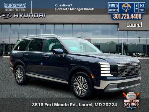 Pacific Sapphire 2026 Hyundai Palisade Hybrid Blue SEL Premium 8P