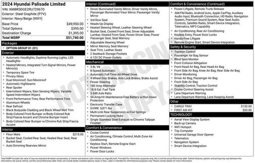 Steel Graphite 2024 Hyundai PALISADE Limited