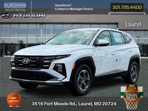 Creamy White Pearl 2026 Hyundai TUCSON Hybrid Blue SE