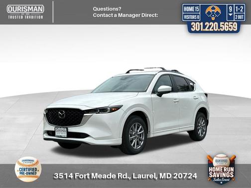 Rhodium White Metallic 2025 Mazda CX-5 2.5 S Preferred Package