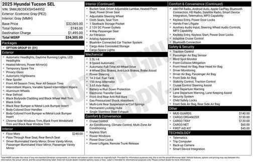 2025 Hyundai TUCSON SEL