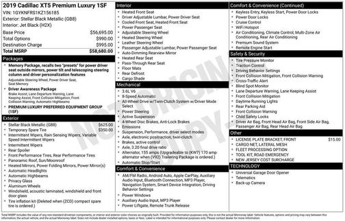 2019 Cadillac XT5 Premium Luxury