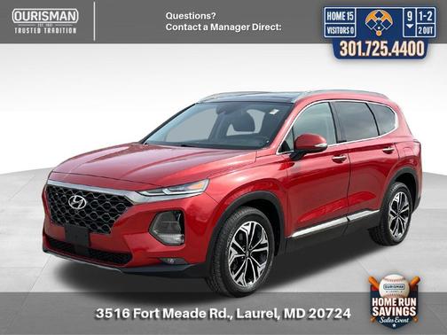 Lava Orange 2020 Hyundai SANTA FE Limited 2.0T