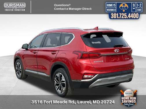 Lava Orange 2020 Hyundai SANTA FE Limited 2.0T