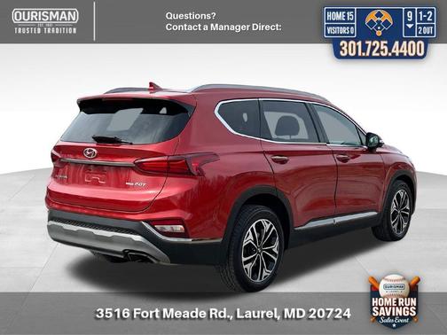Lava Orange 2020 Hyundai SANTA FE Limited 2.0T