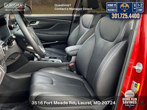 Lava Orange 2020 Hyundai SANTA FE Limited 2.0T