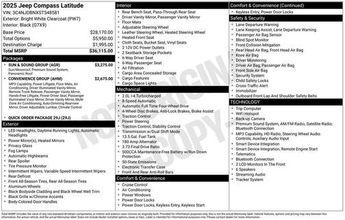 Bright White Clearcoat 2025 Jeep Compass Latitude