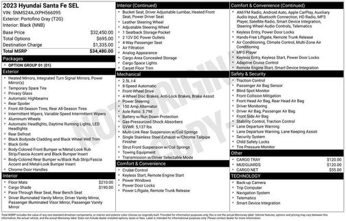 2023 Hyundai SANTA FE SEL 2.4