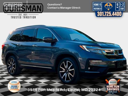 Modern Steel Metallic 2021 Honda Pilot Touring 8-Passenger