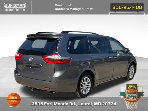 Predawn Gray Mica 2015 Toyota Sienna XLE