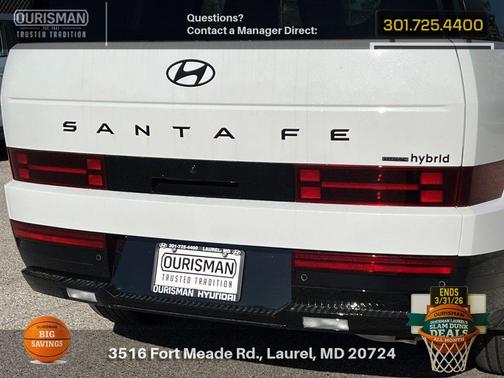 Serenity White 2025 Hyundai SANTA FE HEV Calligraphy