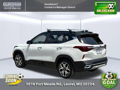 Clear White/Black Roof 2021 Kia Seltos SX Turbo