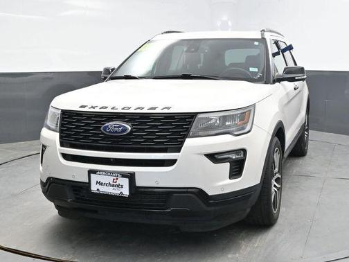 White Platinum Metallic Tri-Coat 2018 Ford Explorer Sport