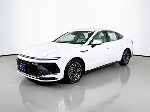 White 2025 Hyundai SONATA Hybrid SEL