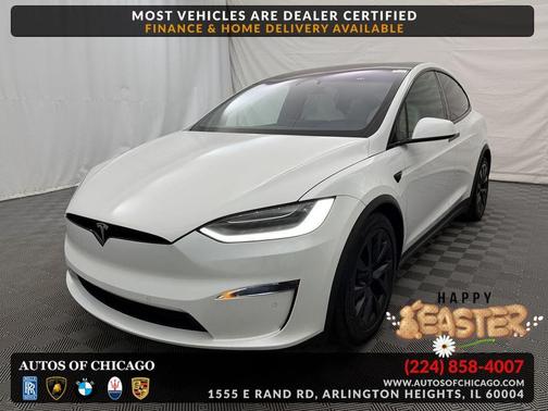Pearl White Multi-Coat 2022 Tesla Model X AWD  Dual-Motor