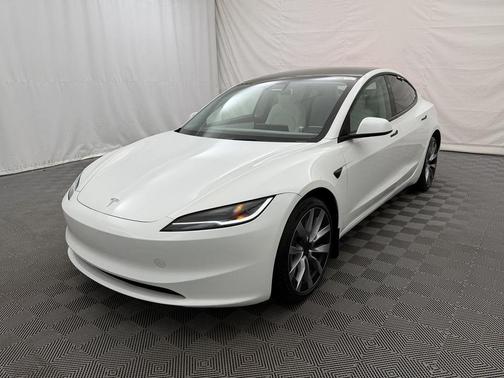 Pearl White Multi-Coat 2025 Tesla Model 3 Long Range