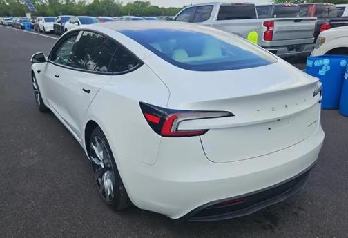 Pearl White Multi-Coat 2025 Tesla Model 3 Long Range