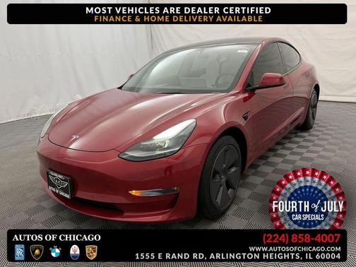 Red Multi-Coat 2022 Tesla Model 3 Long Range