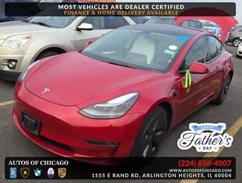 Red Multi-Coat 2022 Tesla Model 3 Long Range