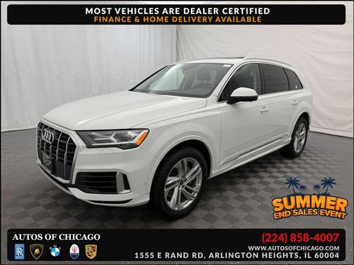 White 2021 Audi Q7 55 Premium