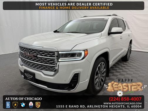 White Frost Tricoat 2020 GMC Acadia Denali
