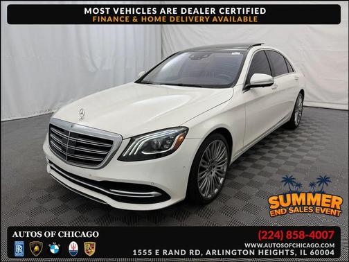 White 2019 Mercedes-Benz S-Class 4MATIC