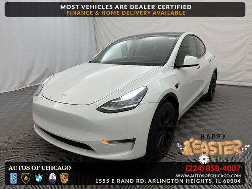 Pearl White Multi-Coat 2020 Tesla Model Y Long Range Dual Motor All-Wheel Drive
