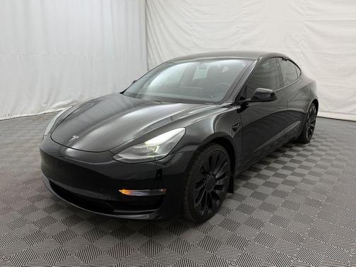 Solid Black 2021 Tesla Model 3 Performance