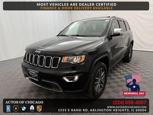 Diamond Black Crystal Pearlcoat 2018 Jeep Grand Cherokee Limited