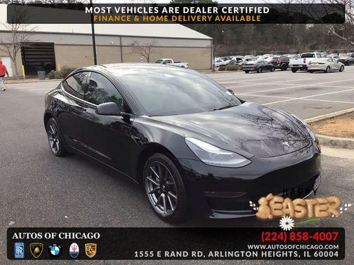 Solid Black 2023 Tesla Model 3 Standard Range Plus