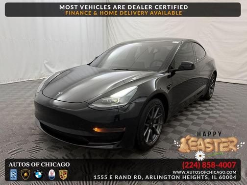 Solid Black 2023 Tesla Model 3 Standard Range Plus