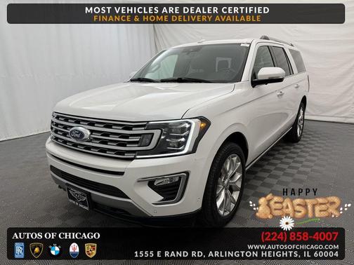 White Platinum Metallic Tri-Coat 2018 Ford Expedition Max Limited