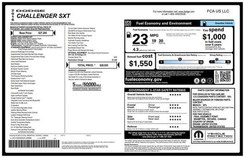2018 Dodge Challenger SXT