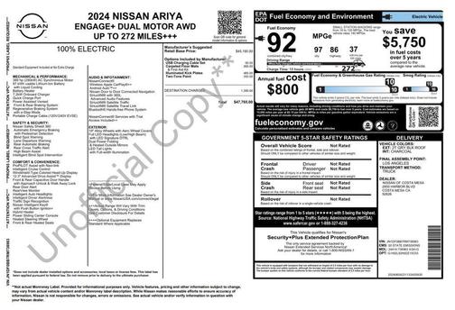 2t Gry Blk Roof 2024 Nissan ARIYA ENGAGE+