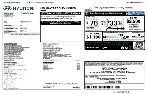 2023 Hyundai Santa Fe Plug-In Hybrid Limited
