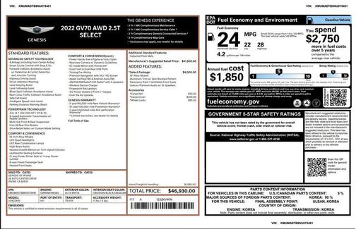 2022 Genesis GV70 2.5T