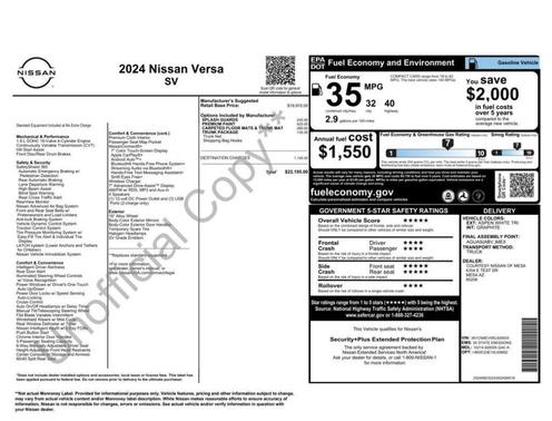 2024 Nissan Versa 1.6 SV
