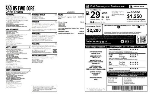 2024 Volvo S60 B5 Core Dark Theme