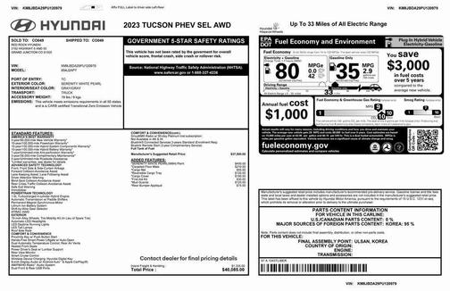 2023 Hyundai TUCSON Plug-In Hybrid SEL