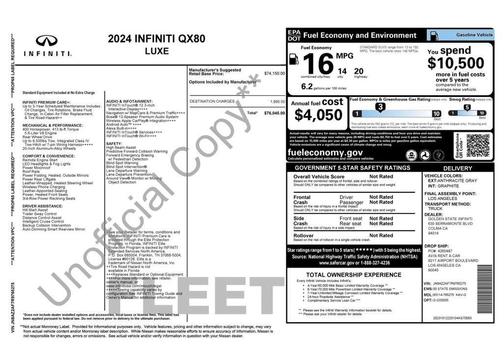 2024 INFINITI QX80 Luxe